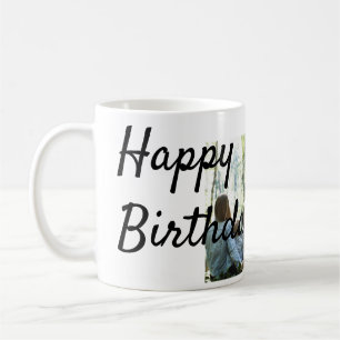 Taza De Café Feliz día de cumpleaños foto familia nombre clase 