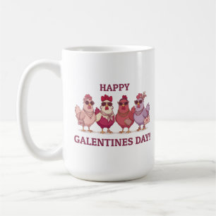 Taza De Café Feliz Día de Galentines Chicken Squad Lindas Galli