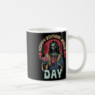 Taza De Café Feliz Día de Jesús Zombie Skeleton Horror Salón Cr