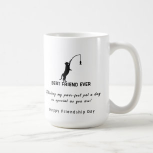Taza De Café Feliz Día de la Amistad mejor amigo pescando