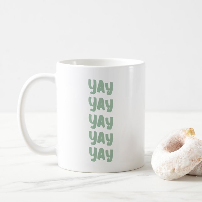 Taza De Café Feliz Día de la Boda Moderna (Con donut)