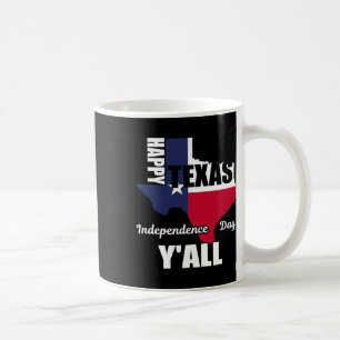 Taza De Café Feliz Día de la Independencia de Texas, Usa Cowboy