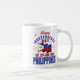 Taza De Café Feliz Día de la Independencia Filipinas Pinoy Fili