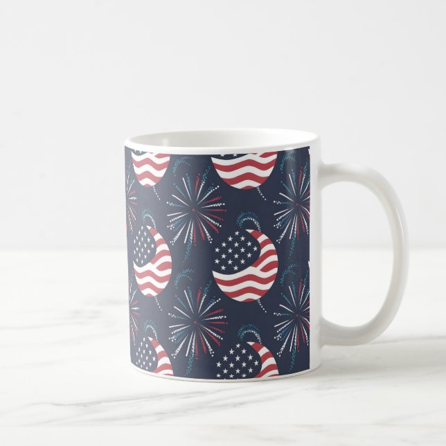 Taza De Café Feliz Día de la Independencia y regalo del 4 de ju (Derecha)