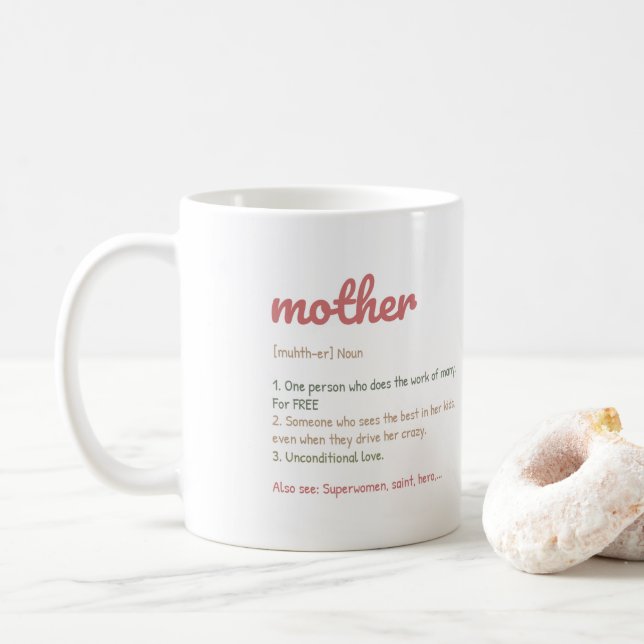 Taza De Café Feliz Día de la Madre (Con donut)