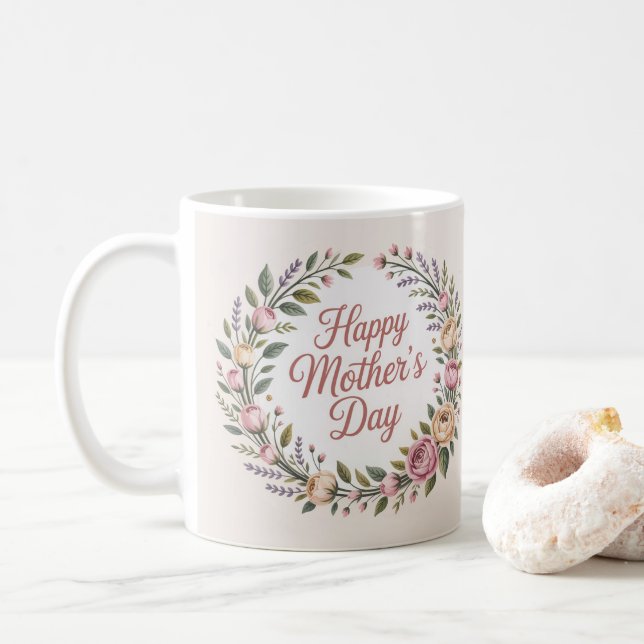 Taza De Café Feliz Día de la Madre (Con donut)