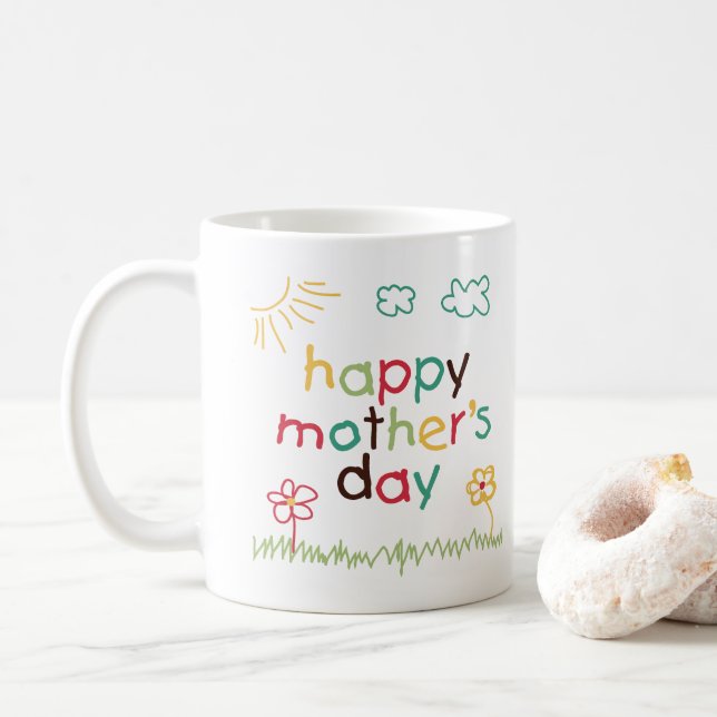 Taza De Café Feliz Día de la Madre 5 (Con donut)