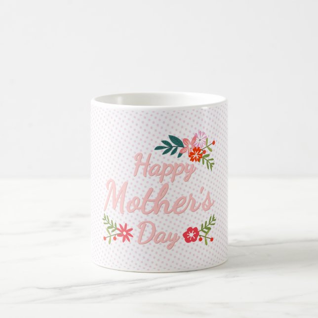 Taza De Café Feliz Día de la Madre Bouquet Floral (Centro)
