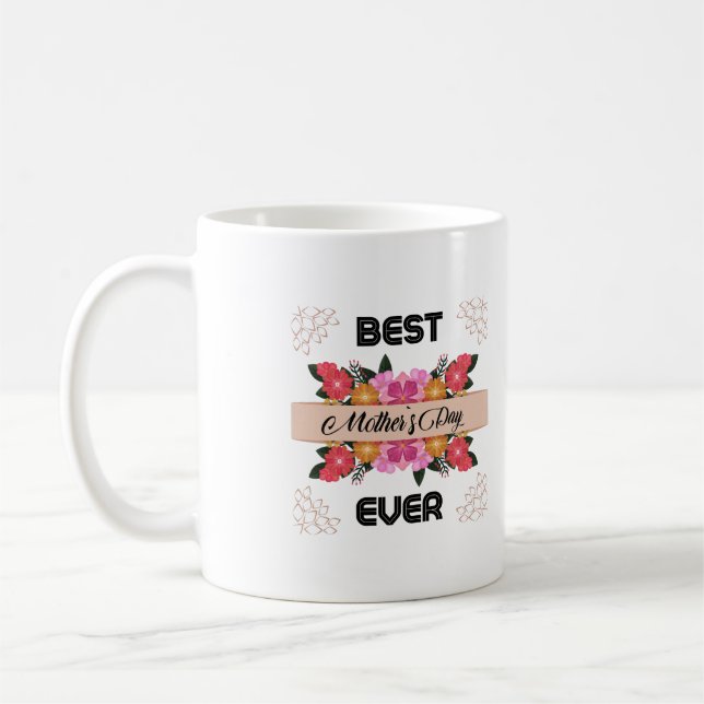Taza De Café Feliz Día de la Madre con una camiseta de amor (Izquierda)