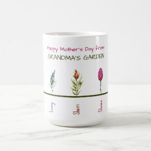 Taza De Café Feliz Día de la Madre desde el JARDÍN DE GRANDMA