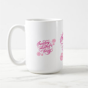 TAZA DE CAFÉ FELIZ DÍA DE LA MADRE DISEÑO MODERNO