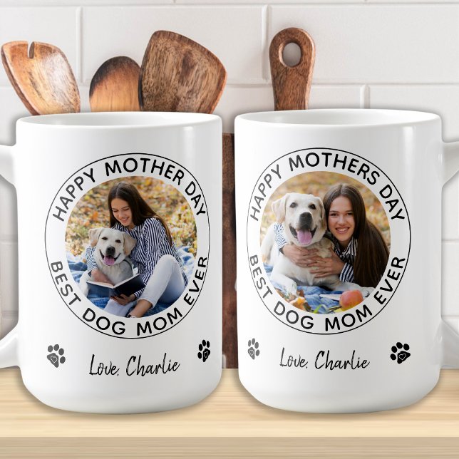 Taza De Café Feliz Día de la Madre Mascota personalizada Foto d (Subido por el creador)