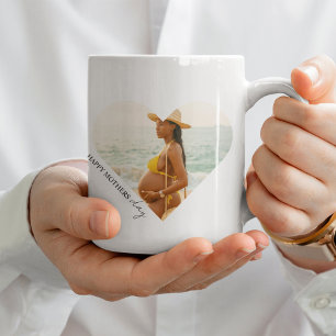 Taza De Café Feliz Día de la Madre Mug de fotos del corazón   P