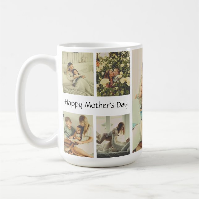 Taza De Café Feliz Día de la Madre - Mug Personalizada para Mam (Izquierda)