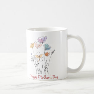 Taza De Café Feliz Día de la Madre Mug - Un hermoso regalo flor