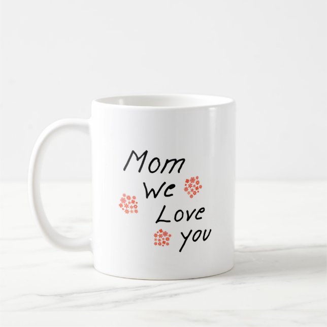 Taza De Café feliz día de la madre simple escrito a mano person (Izquierda)
