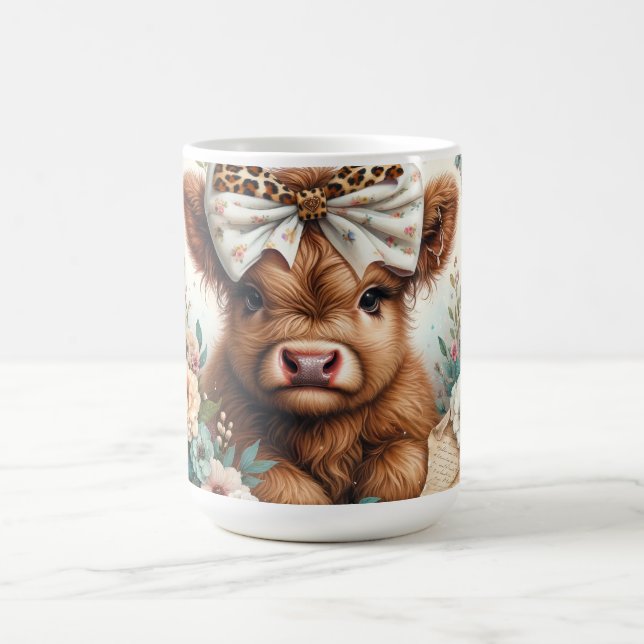 Taza De Café Feliz Día de la Madre/ Vaca Highland (Centro)