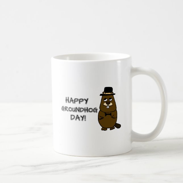 Taza De Café ¡Feliz Día de la Marmota! (Derecha)