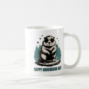 Taza De Café Feliz día de la marmota y sí es mi cumpleaños dive