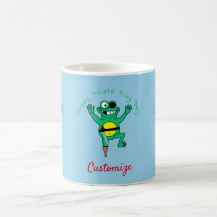Taza De Café Feliz Día de la Rana Pirata Thunder_Cove