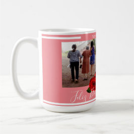 Taza De Café Feliz Día de las Madres Rosas Coral suave