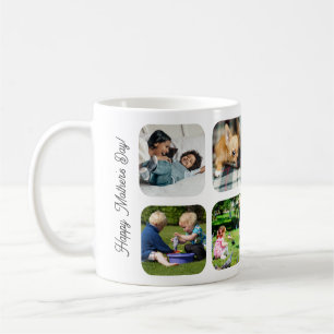 Taza De Café Feliz día de las madres te amo mamá fotocolage bla