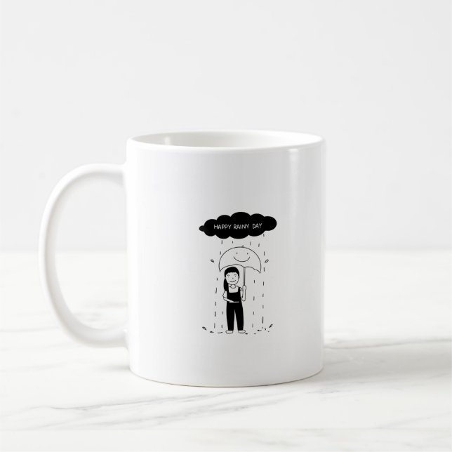 Taza De Café Feliz Día de Lluvia (Izquierda)