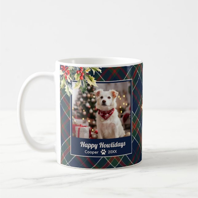 Taza De Café Feliz Día de los Amantes Navidades de la Plata Roj (Izquierda)