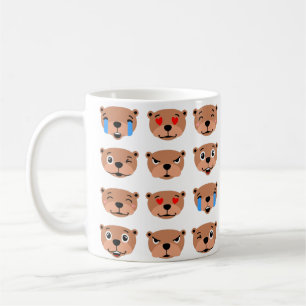 Taza De Café feliz día de los cerdos base linda emoji kawaii
