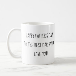 Taza De Café feliz día de los padres desea diversión caligrafía