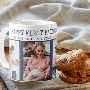 Taza De Café Feliz Día de los Primeros Padres, foto personaliza
