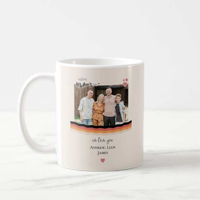 Taza De Café Feliz día de madre te amamos (Izquierda)