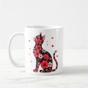 Taza De Café Feliz Día de Meowentine, Día de San Valentín de ga