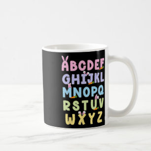 Taza De Café Feliz Día De Pascua Alphabet Abcs Elemeno Para Mae