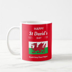 Taza De Café Feliz Día de San David Dydd Gæyl Dewi Hapus 2b