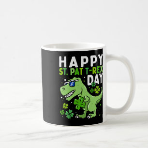 Taza De Café Feliz día de San Pat Trex Kids Día de San Patricio