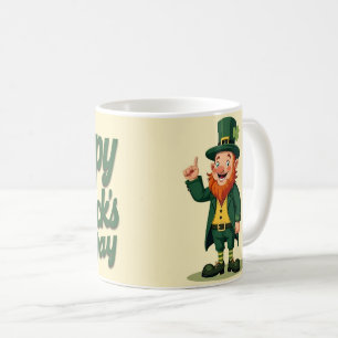 Taza De Café Feliz día de San Patricio adorable duende