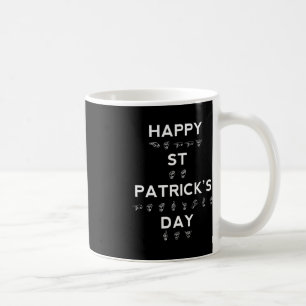 Taza De Café Feliz Día de San Patricio ASL Conciencia sorda
