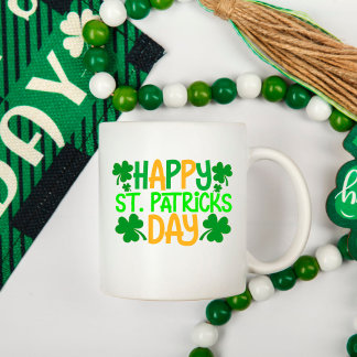 Taza De Café Feliz Día de San Patricio Green Shamrock