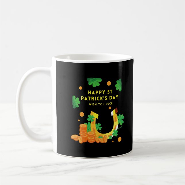 Taza De Café Feliz Día de San Patricio - Lucky Irish Shamrock (Izquierda)
