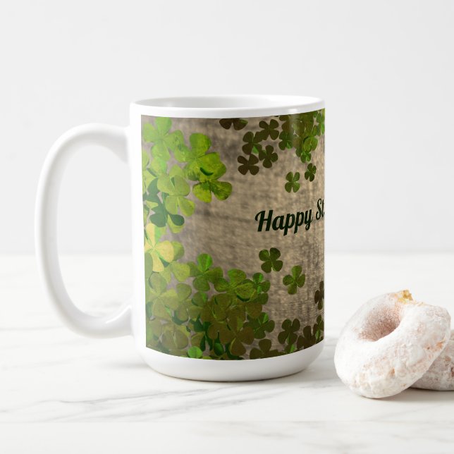 Taza De Café Feliz Día de San Patricio, sinvergüenza irlandesa (Con donut)