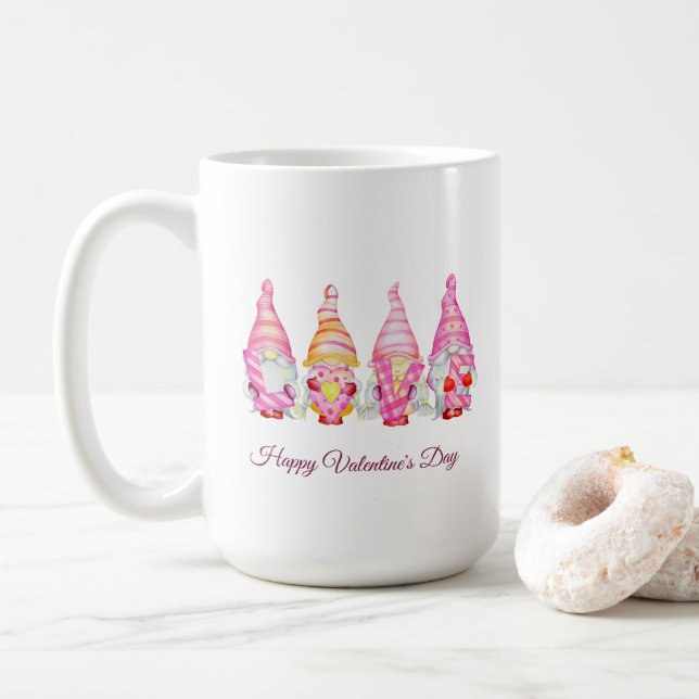 Taza De Café Feliz Día de San Valentín (Con donut)