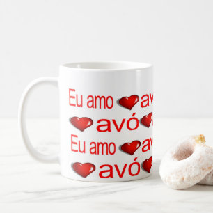 Taza De Café Feliz Día de San Valentín a la abuela Amo Avo