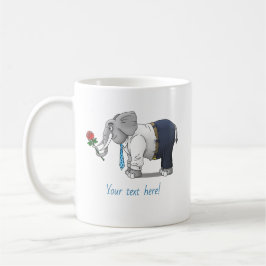 Taza De Café Feliz día de San Valentín a los elefantes