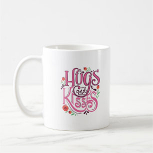 Taza De Café Feliz Día de San Valentín con abrazos y besos