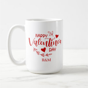 Taza De Café Feliz día de San Valentín corazón rojo