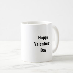 Taza De Café Feliz Día de San Valentín, corazón rosado