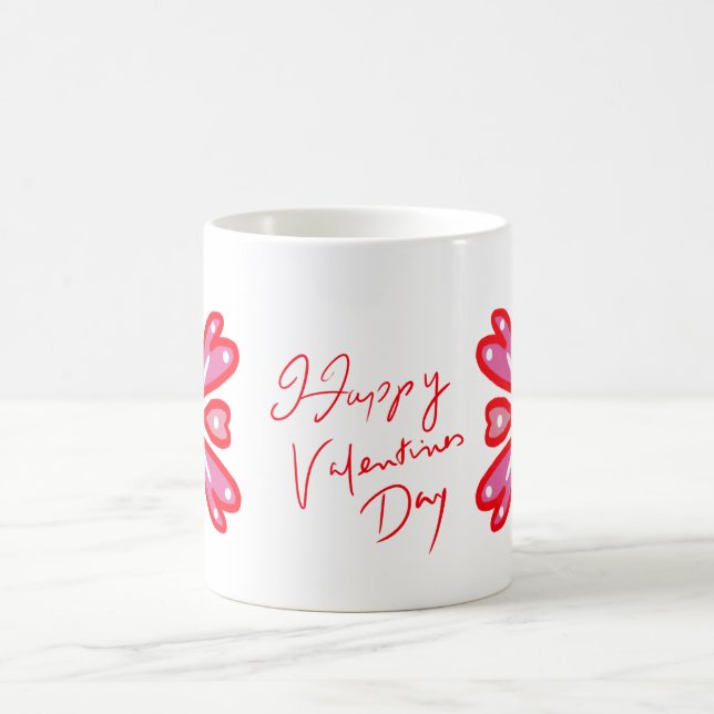 Taza De Café Feliz Día de San Valentín Corazones (Centro)