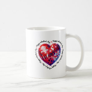 Taza De Café Feliz día de San Valentín divertido coquette bola