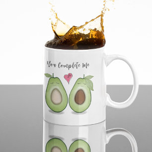 Taza De Café Feliz Día de San Valentín lindo gracioso aguacates